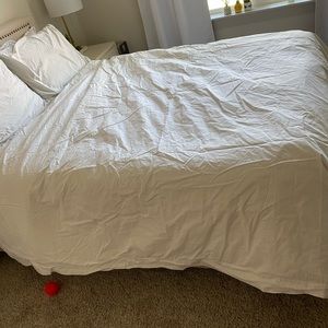 White Casper queen size duvet cover